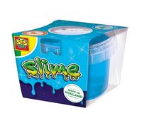 SES Creative 15043 - Gola glitterata blu in tazza, 140 g, con melma blu scintillante, giocattolo, gioca con melma, per bambini dai 3 anni in su