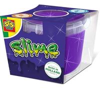 SES Creative 15044 viola Slime in tazza, 140 g, melma luminosa, giocattolo, gioco con melma, Made in Europa, per bambini a partire dai 3 anni in su