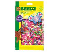 SES-Creative- Hobby e creatività Perline Perle da Stirare Assortite Glitter, 3000 Pezzi, Colore, Small, 774