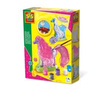 SES-Creative- Animals Set per Modellare e dipingere Cavalli con criniere Luccica