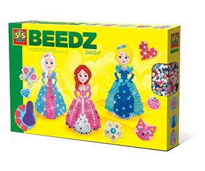 SES Creative Beedz 06269 - Set di Perline da Stirare con Diamanti Principesse, Colori Assortiti