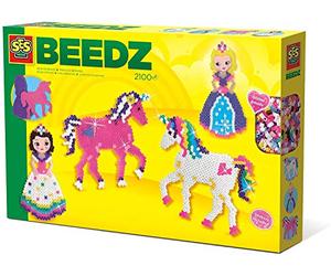 SES-Creative- Beedz Perline da Stirare Unicorni e Principesse, Multicolore, 6216