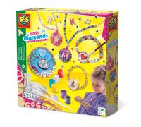 SES Creative- Buchstaben Easy Diamond-Gioielli con Lettera, Vari Colori, 14703