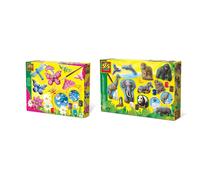 SES Creative Set per modellare e dipingere una farfalla con brillantini per bambini