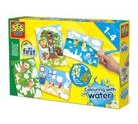 SES Creative- Colorare con l'acqua-Animali nascosti, Colore Multiplo, 25 Millili