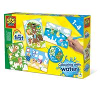 SES Creative- Colorare con l'acqua-Animali nascosti, Colore Multiplo, 25 Millili