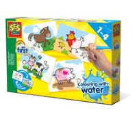 SES Creative- Colorare con l'acqua-Gli Animali della Fattoria, Colore Various, 1