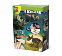 Fouille de dinosaures et de squelettes 2 en 1 - Tricératops - SES CREATIVE