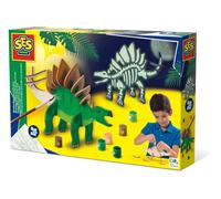 SES Creative- Dinosauro Fluorescente in Legno, Colore Diversi, 14209