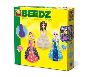 SES Creative- Flower Beedz-Perline termoadesive Principesse, Diversi Colori, 626