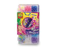 SES Creative Galaxy Jewelry 14773 - Set di Perline per Creare Braccialetti e collane a Tema Unicorno magici con Perline fosforescenti