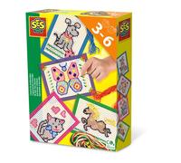 SES Creative- Gatto Primi Ricami, Colore Black, Medium, 14838