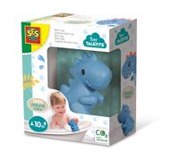 SES Creative - Giocattolo da bagno T-rex-100% gomma naturale, 13211, giallo