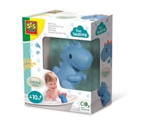SES Creative - Giocattolo da bagno T-rex-100% gomma naturale, 13211, giallo