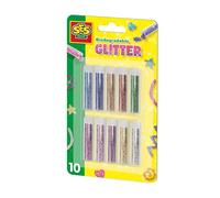 SES Creative- Glitter biodegradabili-10 Colori, 00252