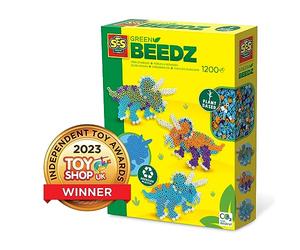 SES Creative Green Beedz - Set di perline termoadesive ecologiche, 1200 pezzi, multicolore, taglia unica