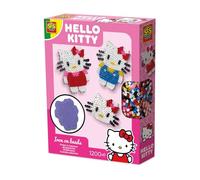 SES Creative Hello Kitty 14161 - Set di perline da stirare | senza PVC | Made in Holland | per ragazze a partire dai 5 anni | diversi colori | 1200 perline con piastre e carta da stiro |