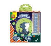 SES Creative- Libro da colorare attività Bagliore al Buio 3 in 1, Multicolore, 0