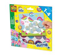 SES Creative - My First Glitter Sticker - Montessori Toys - Kit fai da te per bambini - Perfetto per bambini - Dai 1 anni in su