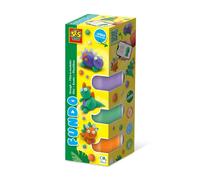 SES Creative- Pasta Fundo-Dinos (3x90gr-1x40gr), Colore Vario, 00812