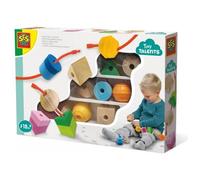 SES Creative - Perline Sensoriali Da Allacciare (Children's Tiny Talents Lacing Sensory Beads Toy Set, Unisex, 18 Months And Above, Multi-colour [1310