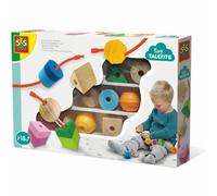 SES Creative- Perline sensoriali da Allacciare, Colore Various, Medium, 13102