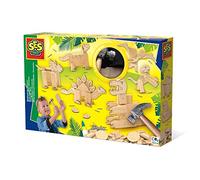 SES Creative- Set di carpenteria-Dinosauri, Multicolore, Taglia Unica, 00942