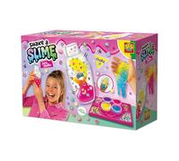 Ses Creative - Shake a Slime Juicy Studio - Fabbricazione di Slime con decorazioni sensoriali e Shake Cup - 4 colori alla moda - pratici vassoi di smistamento