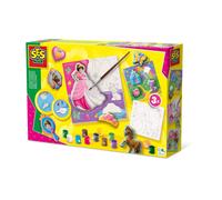 SES Creative - Stampaggio e Pittura Tela per Dipingere Principesse 3X, 01349, Ye