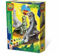SES-Creative- T-Rex in Gesso, Colore Verde, Medio, 1283