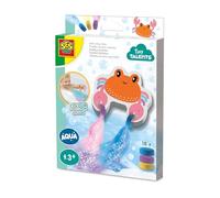 SES Creative - Tiny Talents - Compresse da bagno, 18 pezzi, colori assortiti, granchio - Giocattoli per vasca da bagno per bambini - Colori da bagno - Testati cosmetici - Dai 3 anni in su