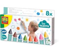 SES Creative- Tiny Talents Pastelli da Bagno-8 Colori, Multicolore, Taglia Unica, 13050