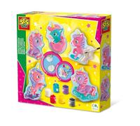SES Creative- Unicorno Casting e Pittura-Baby Unicorns, Colore Giallo, für Kinder ab 5 Jahren, 01341