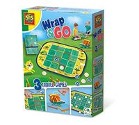 SES Creative Wrap&Go giochi da viaggio-Forza quattro-Punti e linee-Coccodrillo da soma, 02235