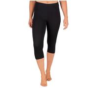 SES Leggings Capri da donna in cotone 32-34 fino a 56-58 / leggings Capri da donna opachi / leggings elastici da donna 3/4 lunghi cotone/leggings Capri da donna con vestibilità perfetta, Nero , 42-44