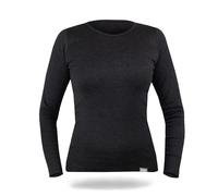 SES Maglia termica da donna a maniche lunghe, in 75% cotone e 25% poliestere/termica traspirante, da donna, per calore e comfort, antracite., 56