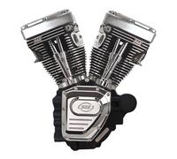 SES, motore TC a blocco lungo 4 1/8 ''alesaggio 124'' nero / cromato, 07-16 Tour
