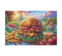 Sesame Bun Burger Rompicapo 1000 Pezzi Per Regalo Di Battesimo Cartone Spesso Per Bambini Cute Pet Companion Tema Baby Per Attività Educativa Con Confezione Regalo Da Passatempo 1000 PCS