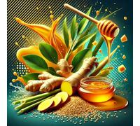 Sesame & Ginger Fusion - Concentrato di aromi di sesamo, zenzero, citronella e miele - Vegano - Sasami - 10ml