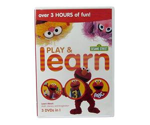 Sesame Street 3 Hours of Math, Literacy, and Imagination - includes Guess That Shape & Color / Elmo's Magic Numbers / Alphabet Jungle Game - 3 DVDs