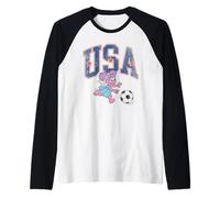 Sesame Street Abby Cadabby USA Soccer Maglia con Maniche Raglan