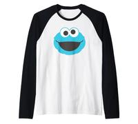 Sesame Street Baby Face Cookie Monster Maglia con Maniche Raglan