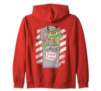 Sesame Street Bah Humbug Christmas Oscar Comic Felpa con Cappuccio
