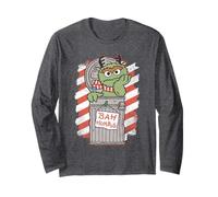 Sesame Street Bah Humbug Christmas Oscar Comic Maglia a Manica