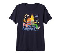 Sesame Street Bert And Ernie all About Balance Maglietta Premium