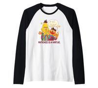 Sesame Street Bert And Ernie Patience Is A Virtue Maglia con Maniche Raglan