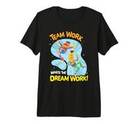 Sesame Street Bert And Ernie Team Work, Dream Work Maglietta Premium