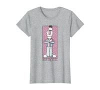 Sesame Street Bert Non Parlare con Me Maglietta, Donna, Grigio Melange, 3XL