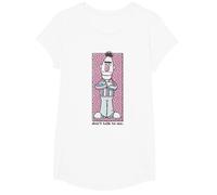 Sesame Street Bert Non Parlare con Me Maglietta, Ragazze, Bianco, M