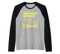 Sesame Street Big Bird Boom Box Beach Chill Holiday Classic Maglia con Maniche Raglan